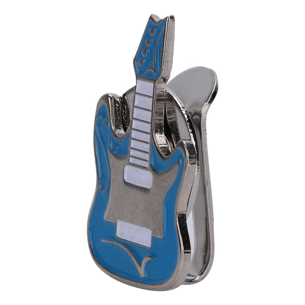 Metal Magnetic Golf Cap Hat Visor Clip Ball Marker Accessory (Blue Guitar)