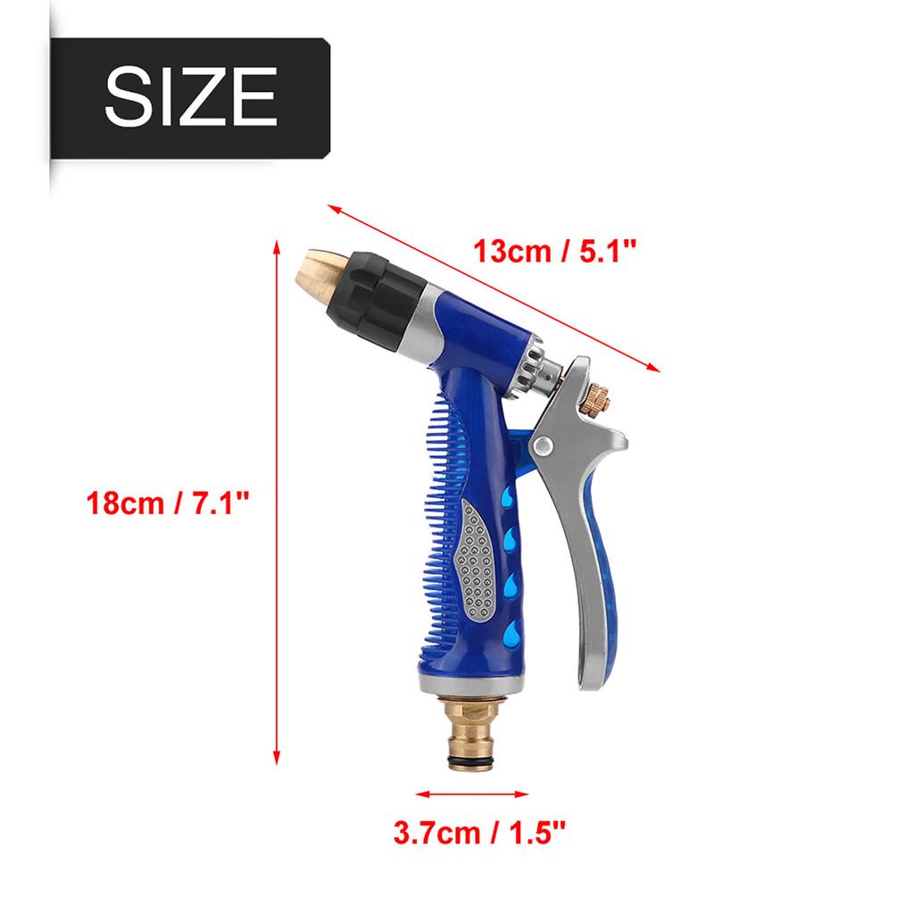High Pressure Water Sprayer Gun for Car Washing Cleaning Garden Watering Tool Blue