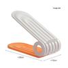 Compact Adjustable Double-Layer Plastic Shoe Rack - Space-Saving & Foldable Design