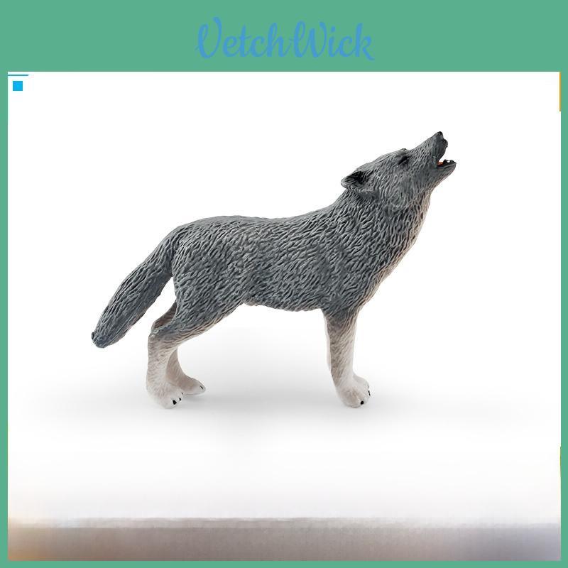 Wild Animal Wolf Model Pvc Collectors Figurine For Kids Education And Decor