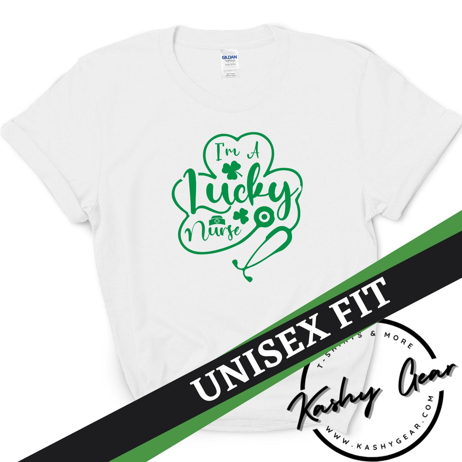 St. Patricks Day Nurse Shirt | I m A Lucky Nurse T shirt | Saint Patrick s Day TShirt for Nurse Women Men | Shamrock Clover Nursing Doctor XL
