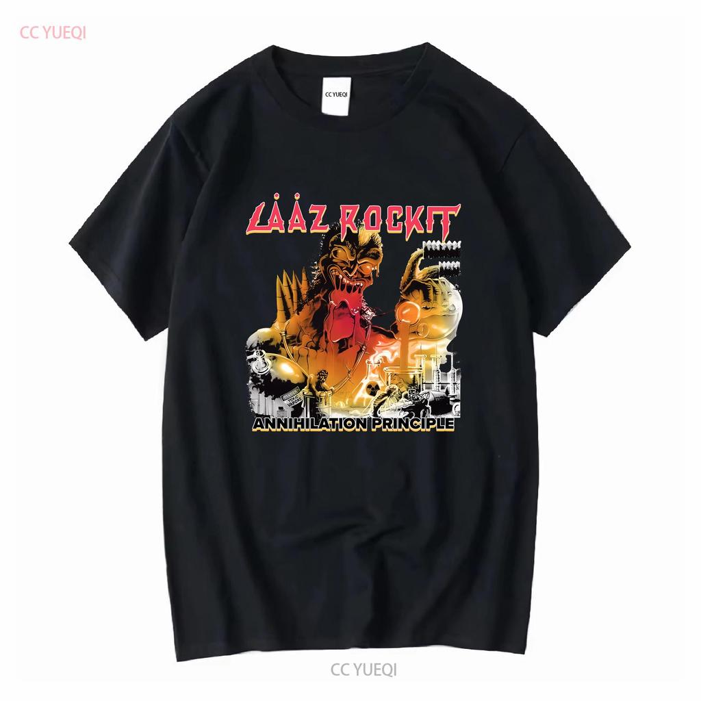 Laaz Rockit Band Bílé tričko Všechny velikosti S 5XL T2094 vintage Vyprané Měkké s potiskem Univerzální Prodyšné Pohodlné Ležérní pánské