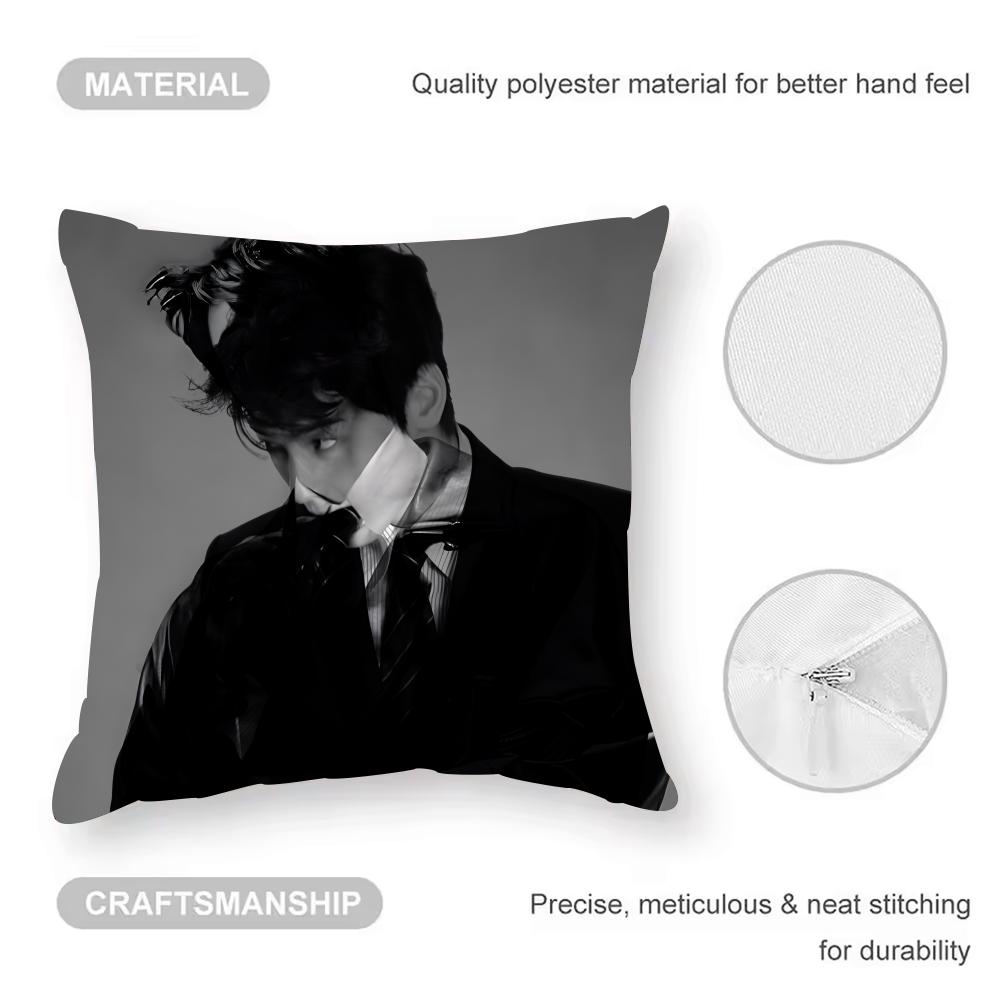 Cha E-E-Eunwoo Actor Cushion Cover Pattern Printed Pillowcase For Living Room Sofa Cushion Cover & Bedroom Decor