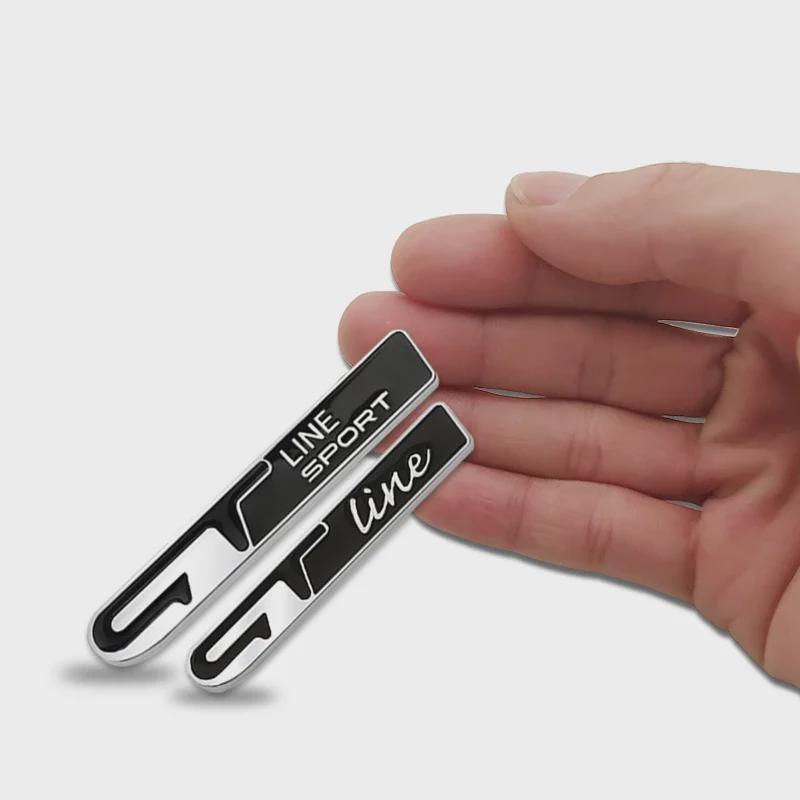 3D Metal GT LINE SPORT Logo Car Rear Trunk Fender Emblem Badge Sticker