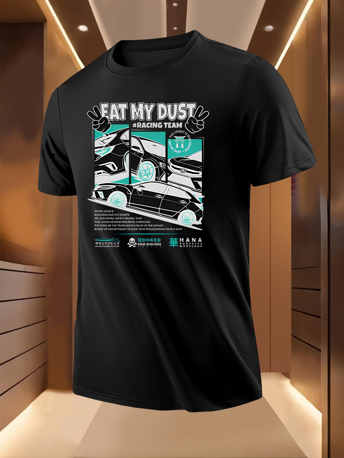 Racing Team Graphic Tshirt - Breathable Lightweight Polye... L
