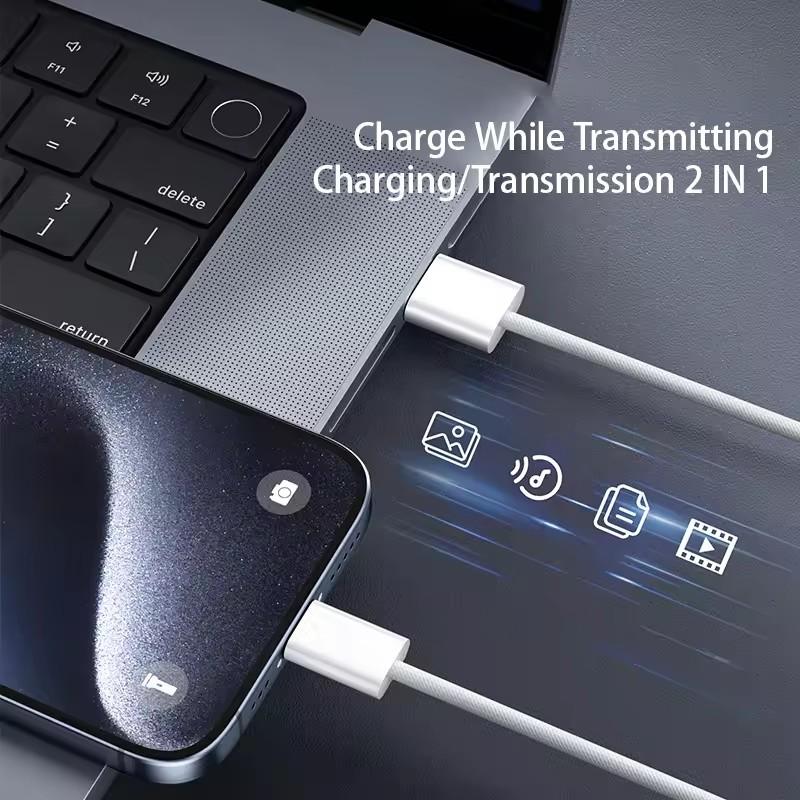 60W PD USB to USB-C Fast Charging Cable For 16 Pro Max 15 Plus Type C Quick Charger For Samsung Cable