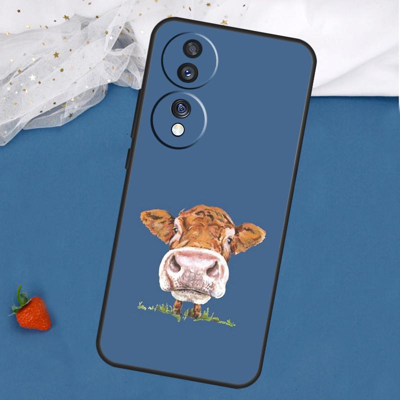 Cute Highland Cow Case For Honor Magic 8 7 5 6 Pro 200 400 50 70 90 Lite Win RT X8c X8b X9a X9b X9c X9d Cover