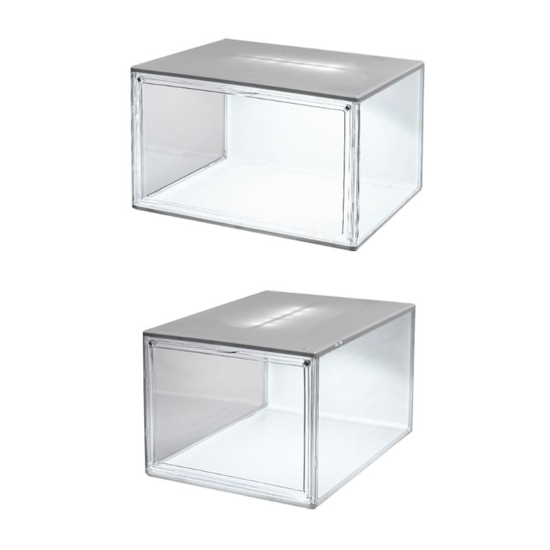 Clear View LED Illuminated Shoe Storage Dustproof Design For Displaying Shoe Collections Domestic Setting
