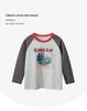 27kids Boys' Korean Style Cartoon Long Sleeve T-Shirt - Autumn Spliced Sleeve Baby Base Layer