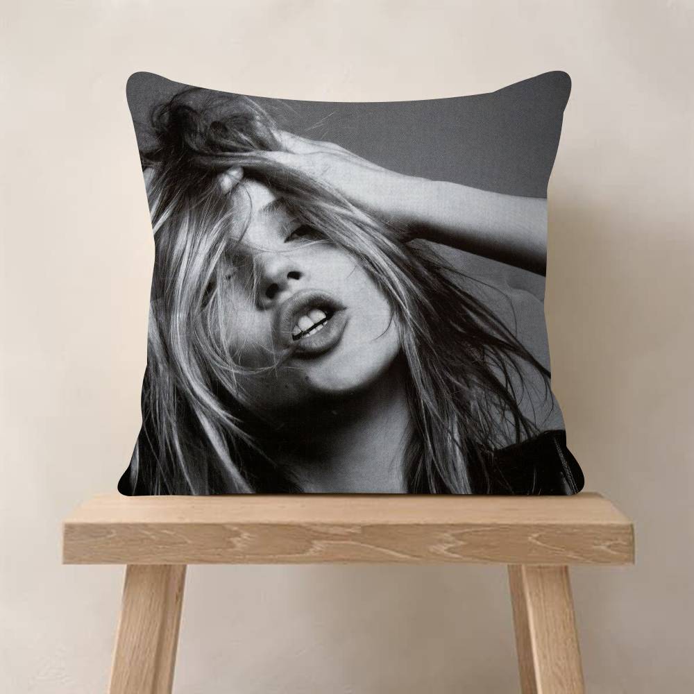 

Beauty KKate Moss Pillow Cover for Bedroom Room and Living Room Sofa Decorative Cushion Cover 30x30cm