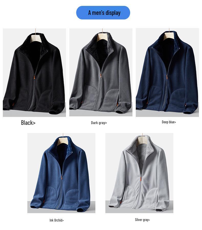 Reversible Polar Fleece Jacket: Thermal Winter Coat for Men & Women