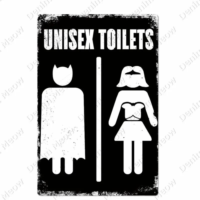 Keine Ablagerungen Vintage Metallblechschilder, Toilettenschilder, Retro Plakette, Lustiges Wortkunst-Poster, Bar, Café, Wanddekoration, Damen Herren
