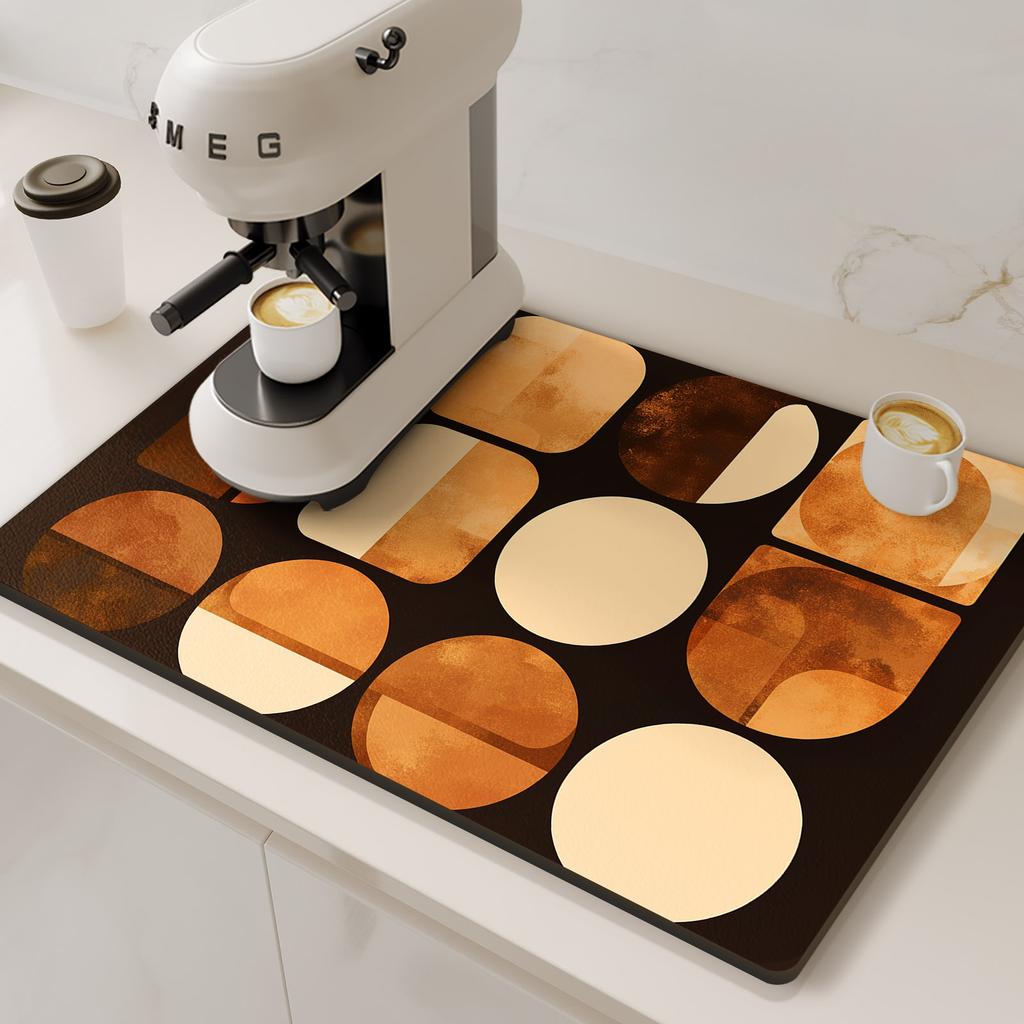 Coffee Machine Mat Drain Pad For Kitchen Non-slip Dish Drying Mats Quick Dry Tableware Faucet Placemat Dinnerware