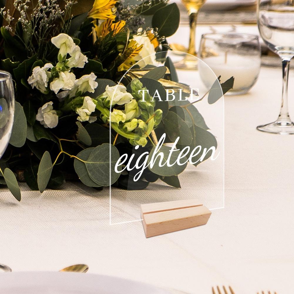 Table Sign Holder Table Sign Wooden Acrylic Blank Clear