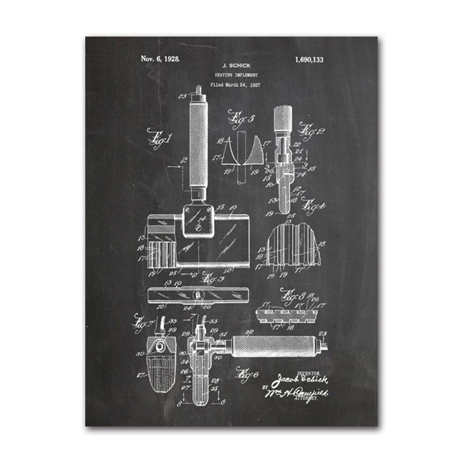 Toilet Paper Patent Vintage Poster, Bathroom Wall Art Prints, Toilet Paper Roll, Canvas Painting Blueprint, Toilet Sign