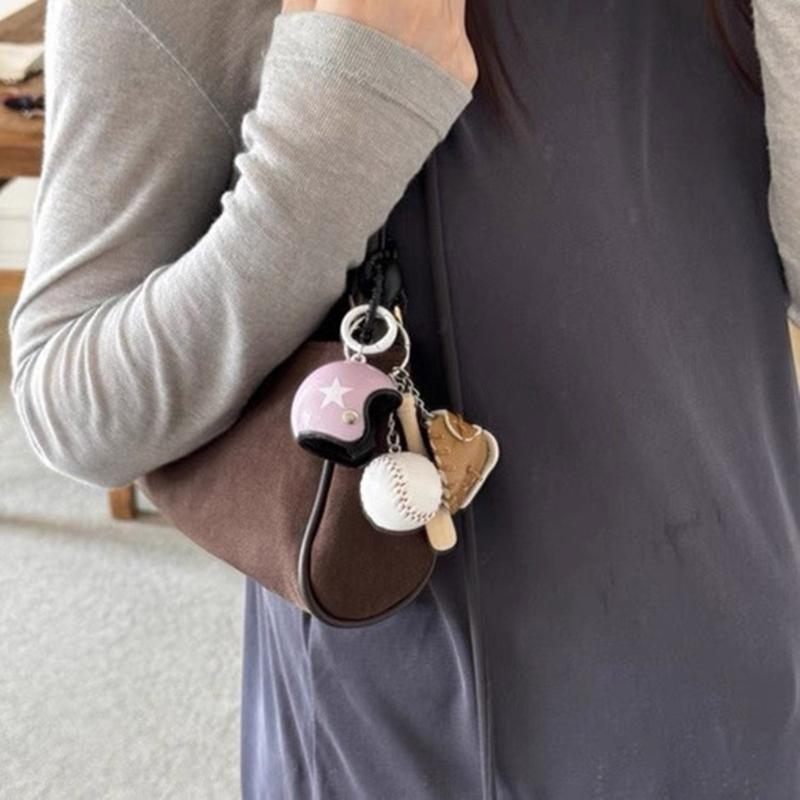 Miniature Baseball Glove Keychain Pendant Accessory for Backpacks and Handbags Gift for Boys and Baseball Enthusiasts