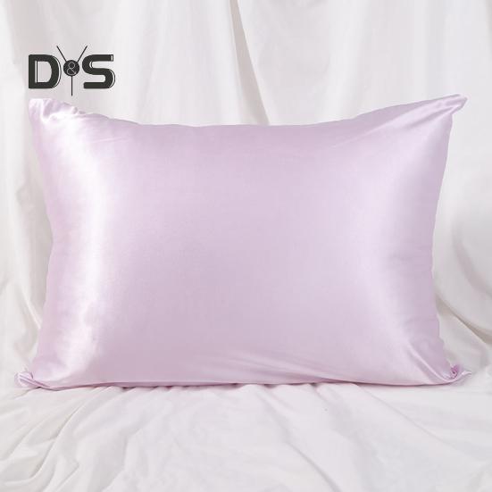 Povlak na polštář z umělého hedvábí Lesklý chladicí povlak na polštář Standardní velikost 20" x 26" Jednobarevný hladký povlak na polštář pro vlasy a pokožku
