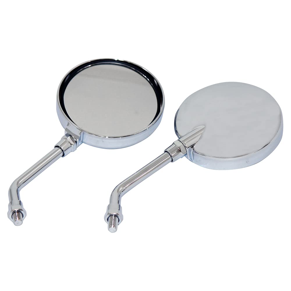 Motocykl Kawasaki Z2 Typ 10mm Krátká Sada 2 Zrcátek, Držáky, Chromované,