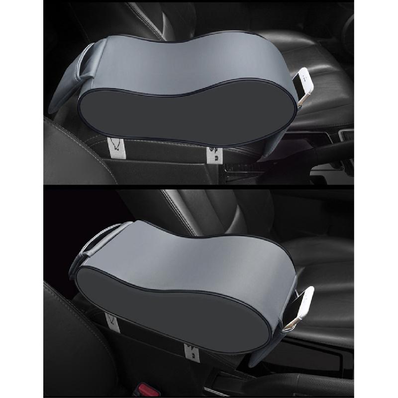 Leather Sponge Car Truck Center Armrest Heighten Pad Storage Bag