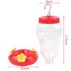 Outdoor Plastic Flower Bird Feeder With Iron Hook Plastic Bird Water Drinker Bottle Hanging Hummingbird Feeder Garden 1pc