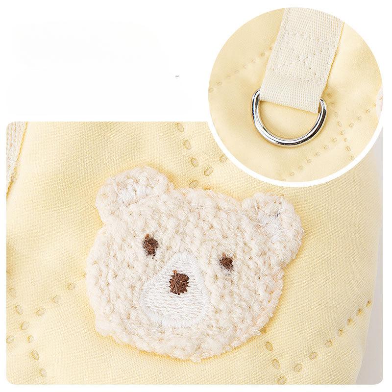 Herbst Winter Hundebekleidung Minimalistisch und Niedlich Kleiner Bär Gesteppte Baumwollweste Verdickt Warm Haustier Katze Kleidung Hundekostüm