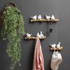 Easy Install Resin Bird Hook for Hanging Keys Hats Wall Mount Decorative Coat Hanger Kitchen Towel Storage Rack
