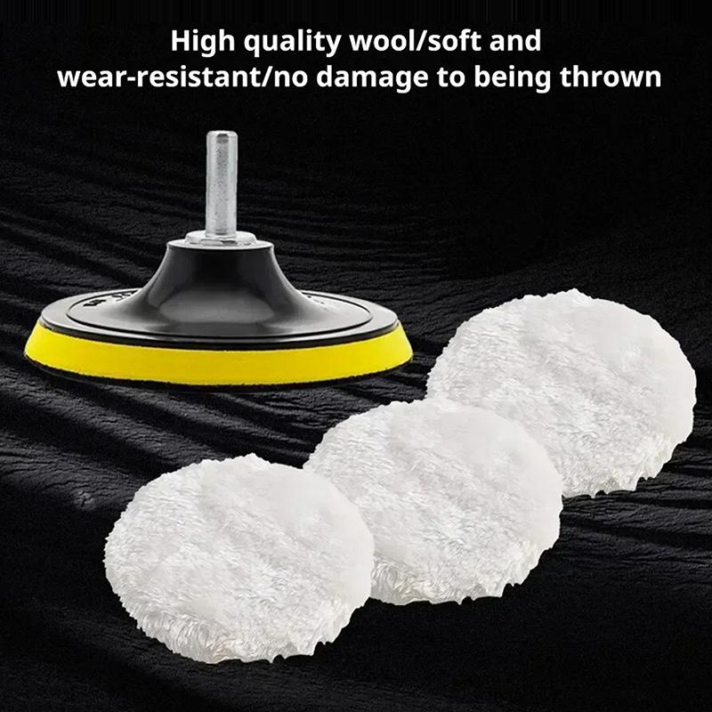5Pcs 3/4/5 Inch Polishing Kit Car Polishing Pad Car Waxing Sponge Disk Wool Wheel Auto Paint Care Polisher Pads Car Gadget