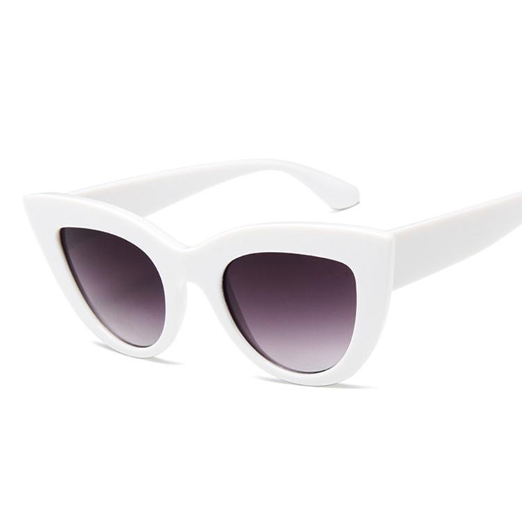 New Retro Fashion Sunglasses Woman Brand Designer Vintage Cat Eye Black Sun Glasses Female Lady Uv400