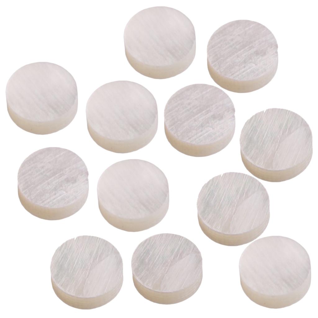12 Pieces Fingerboard Dots with Inlay Material for Guitar Bass Ukulele