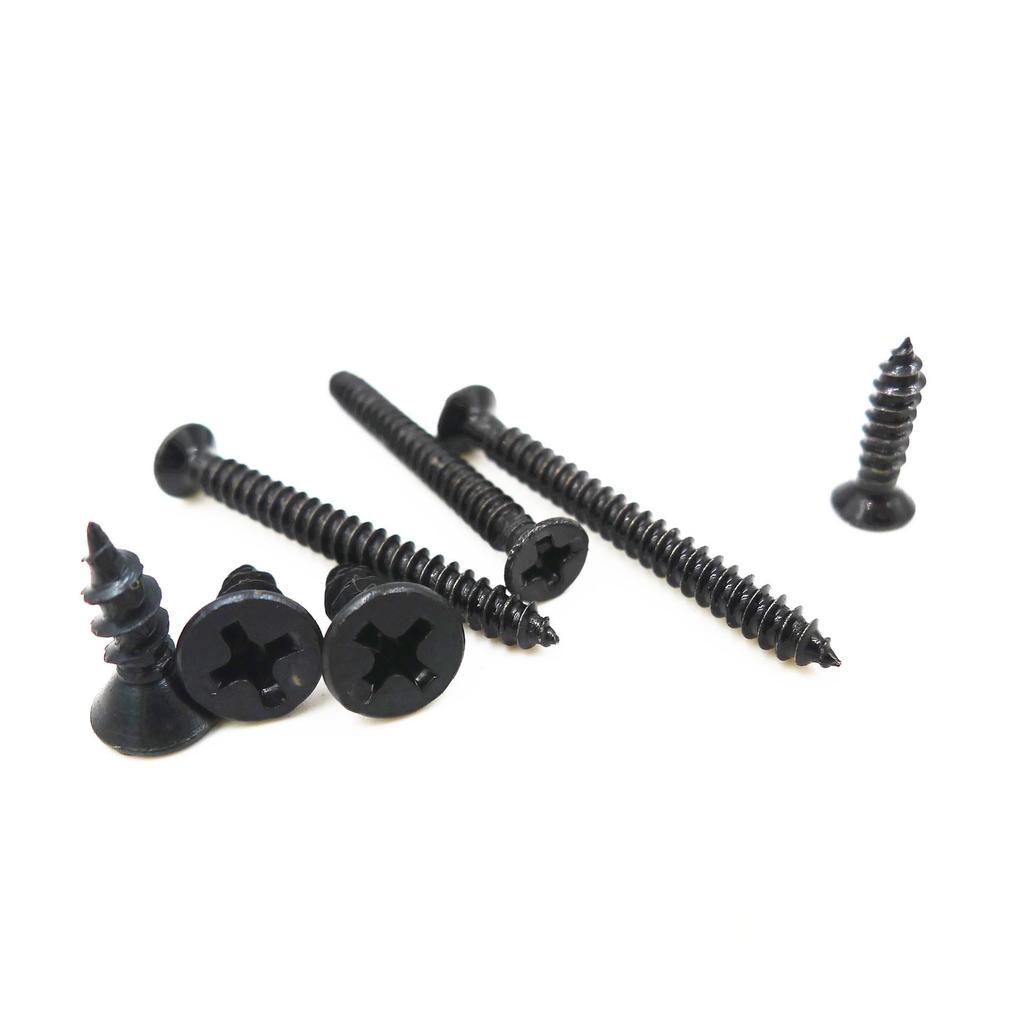 KA Black Phillips Flat Head Carbon Steel Self-Tapping Screws (M2-M5)