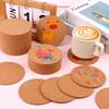 100 Stück Korkuntersetzer für Getränke 4 Zoll Saugfähige Korkplatten Blanko Hitzebeständig Runde Korkuntersetzer Großpackung Tee oder Kaffee Holz