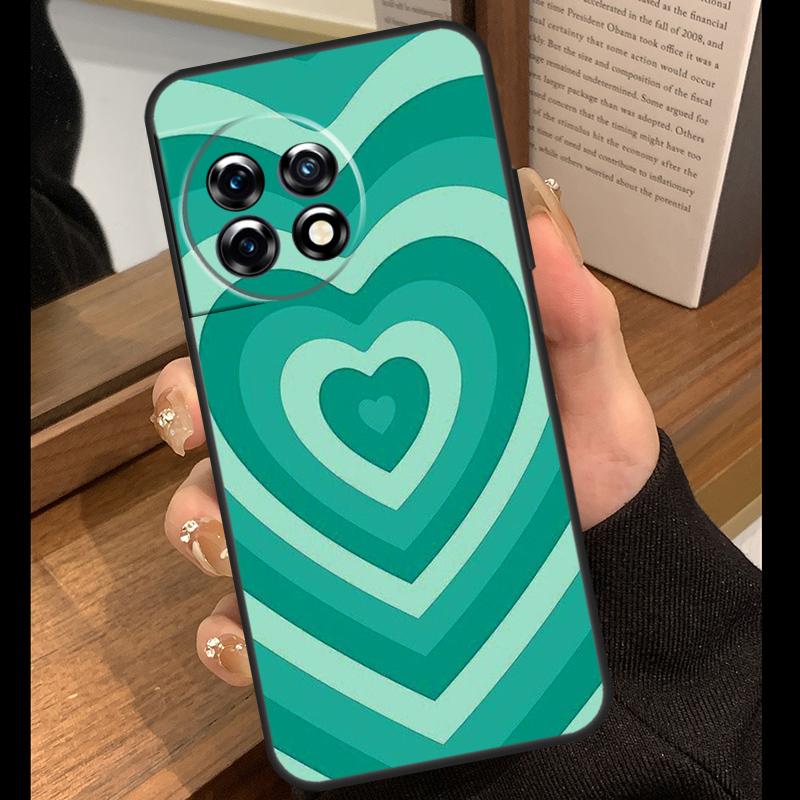 Latte Love Brown Heart Aesthetic Case For OnePlus 15 R 13T 13R 12R 10T 8T 13 12 11 9 10 Pro Nord 5 CE 4 2 3 Lite N20 N30 Cover