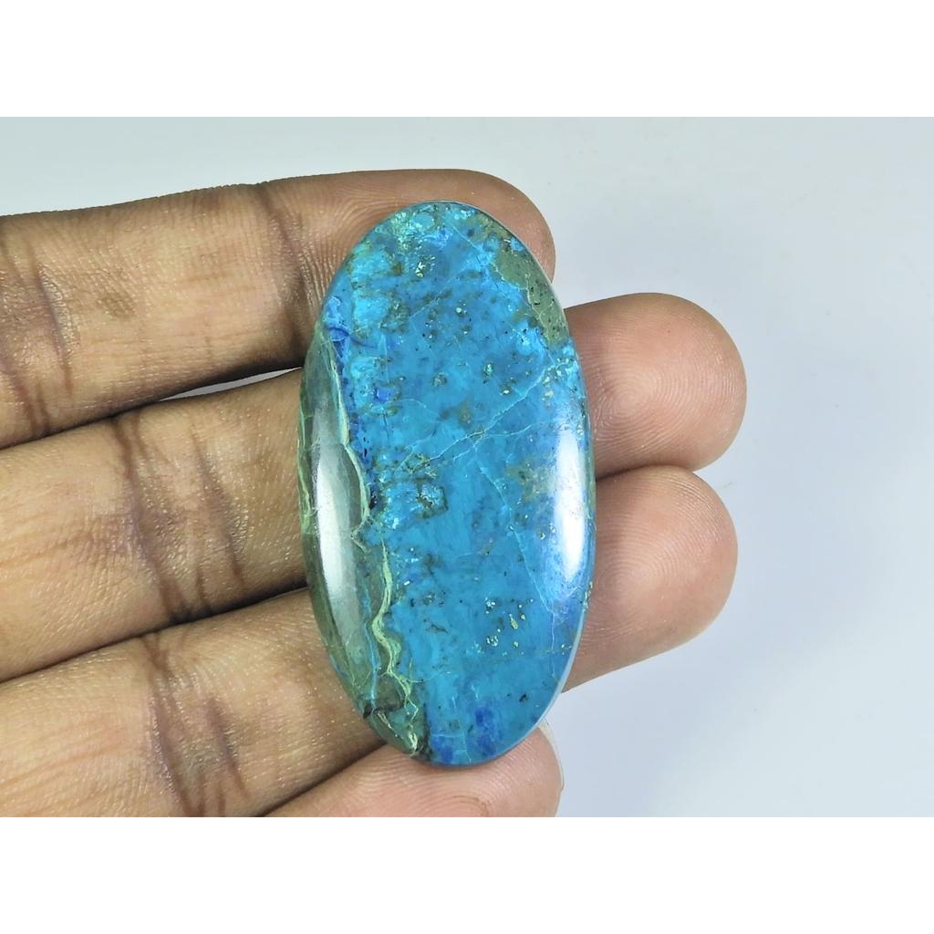 24X48X05MM Natural Shattuckite Oval Shape Cabochon Loose Gemstone 70Cts. D-141