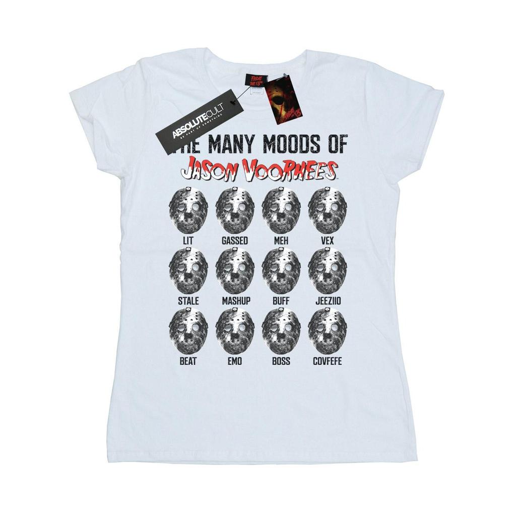 Friday 13th Womens/Ladies The Many Moods Of Jason Voorhees Cotton T-Shirt