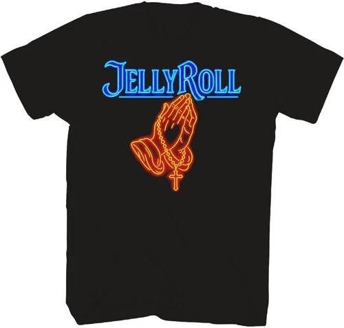 Jelly Roll - Jelly Roll - Neon Praying Hands T-Shirt - XL Black TS0100JLRA4 [New XXXL