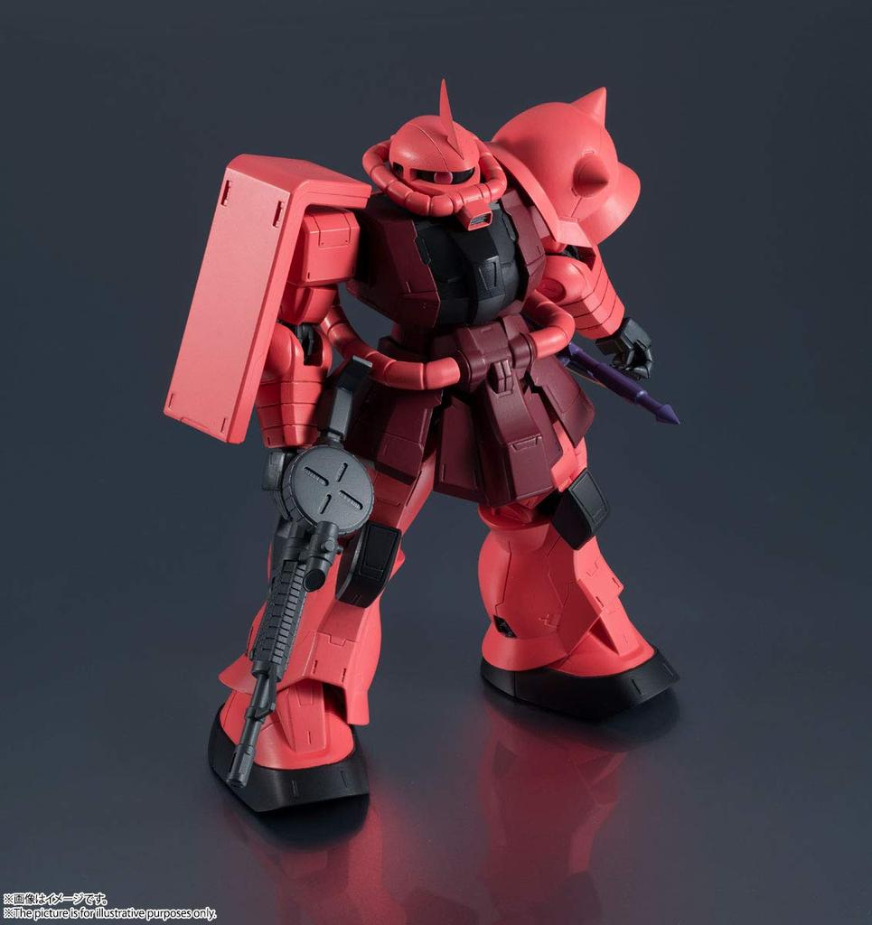 TAMASHII NATIONS GUNDAM UNIVERSE Mobile Suit Gundam ZAKU II 150mm figura articulada pintada MS-06S CHAR'S Aprox.. ABS y PVC
