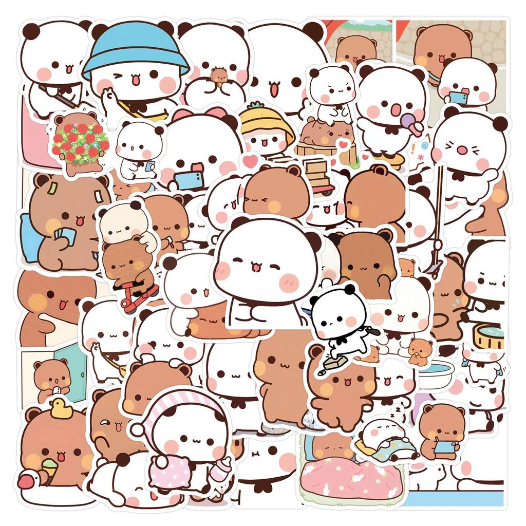 50PCS Cute Cartoon BuBu Stickers: Waterproof Decorations for Journals, Bottles, and Computers