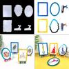 DIY Retro Picture Frame Resin Mold Relief Photo Frame Silicone Mold Epoxy Resin Casting Molds for Home Decorations