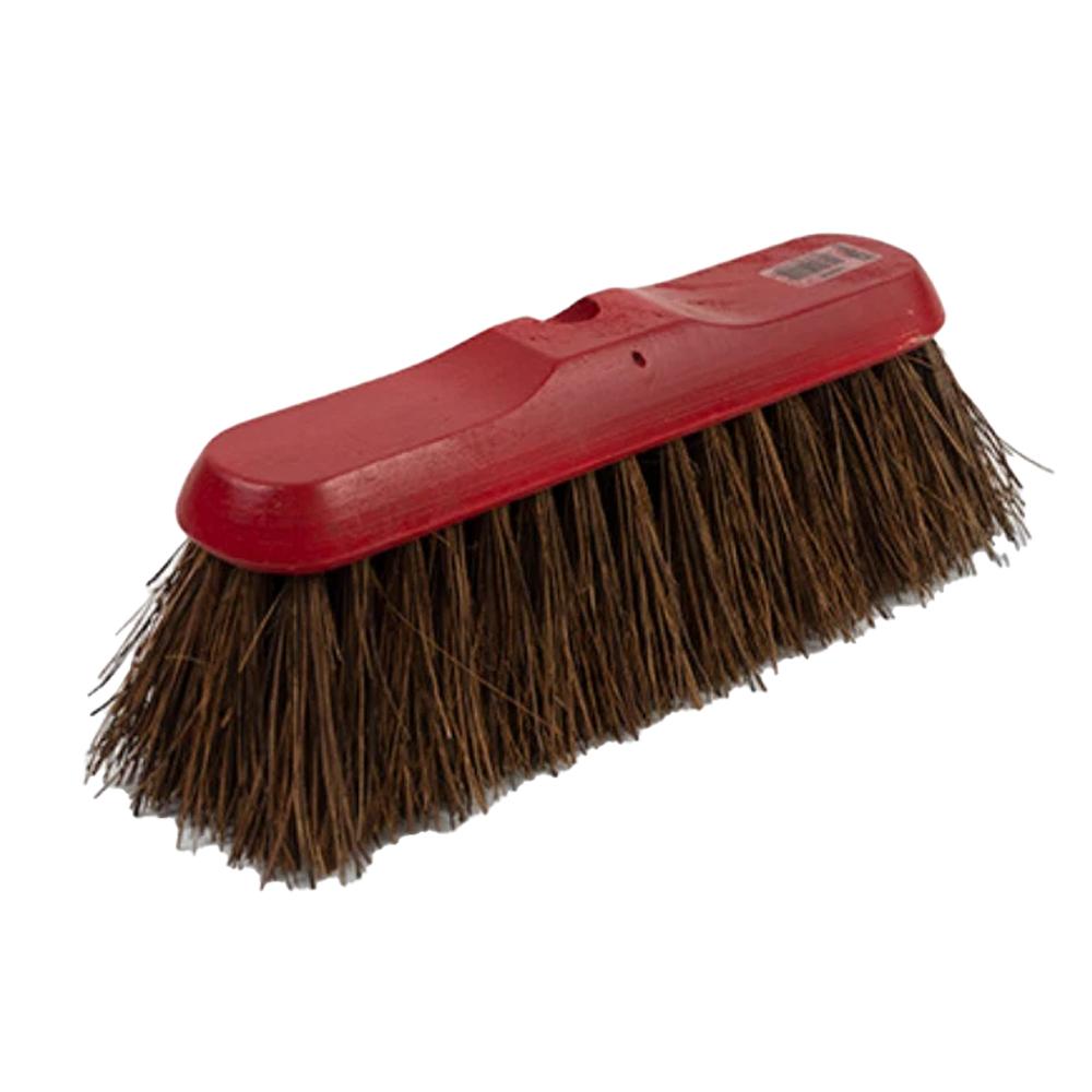 Head Only 11'' Red Dyed Stiff Bassine Sweeping Broom Threaded