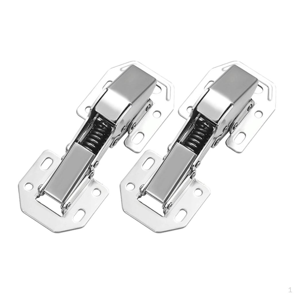 2 Pieces Cabinet Hinges Close Hinge Accessories Frameless Versatile Simple Assembly