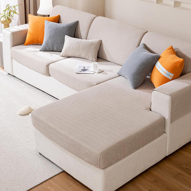 Super Soft Chenille Sofa Seat Cushion Cover For Living Room Plush Sofa Covers Stretch L Shape Corner Armchair Sofa Slipcover
