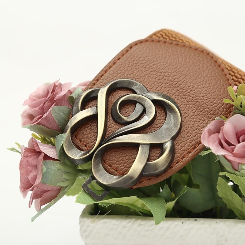 Elastischer Hüftgürtel Punk Kette für Cowboy Cowgirl Modern Rose Schnalle Hüftkette Breiter Gürtel Modeaccessoire