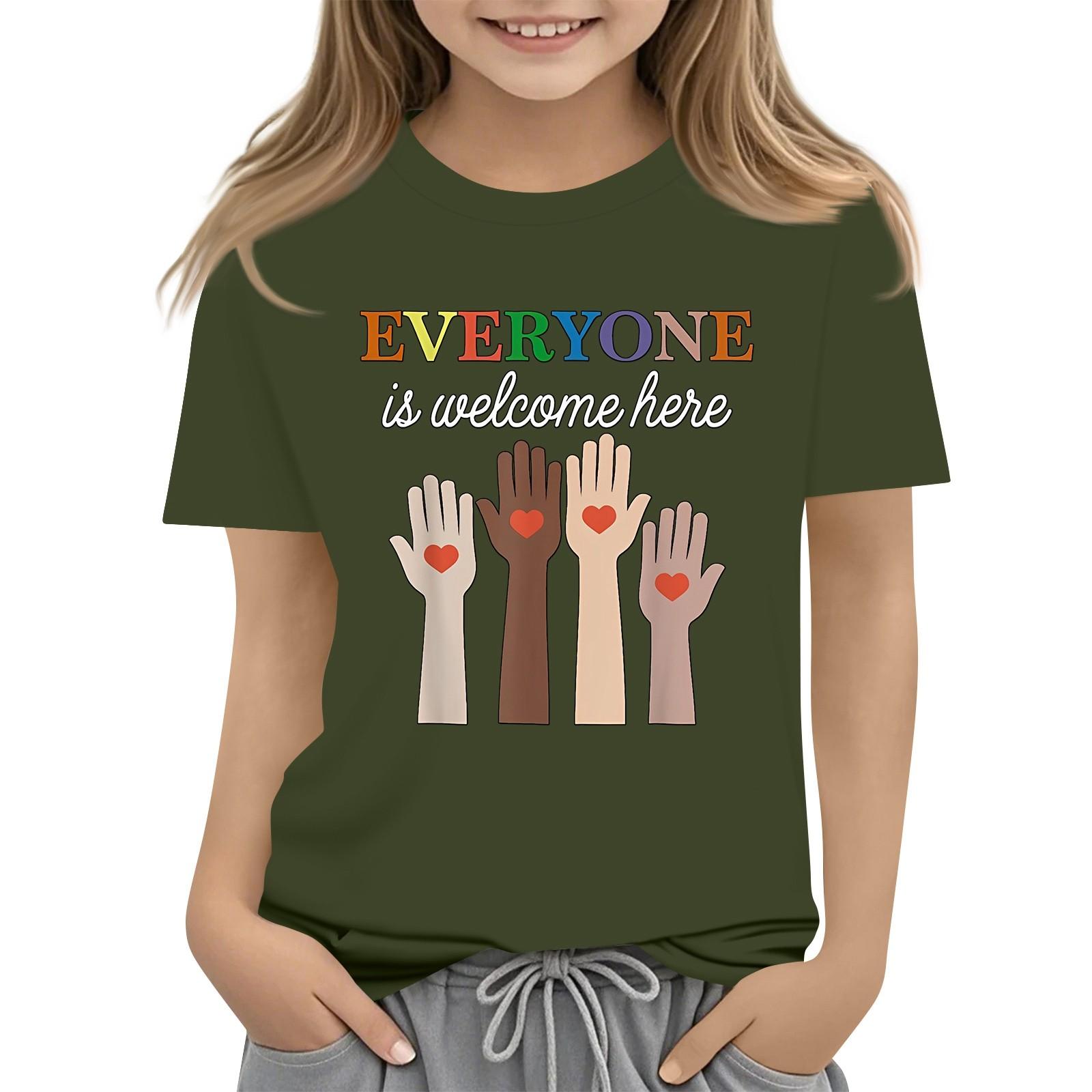 

Детский набивной короткий рукав круглый вырез повседневный удобный свободный легкий топ 120