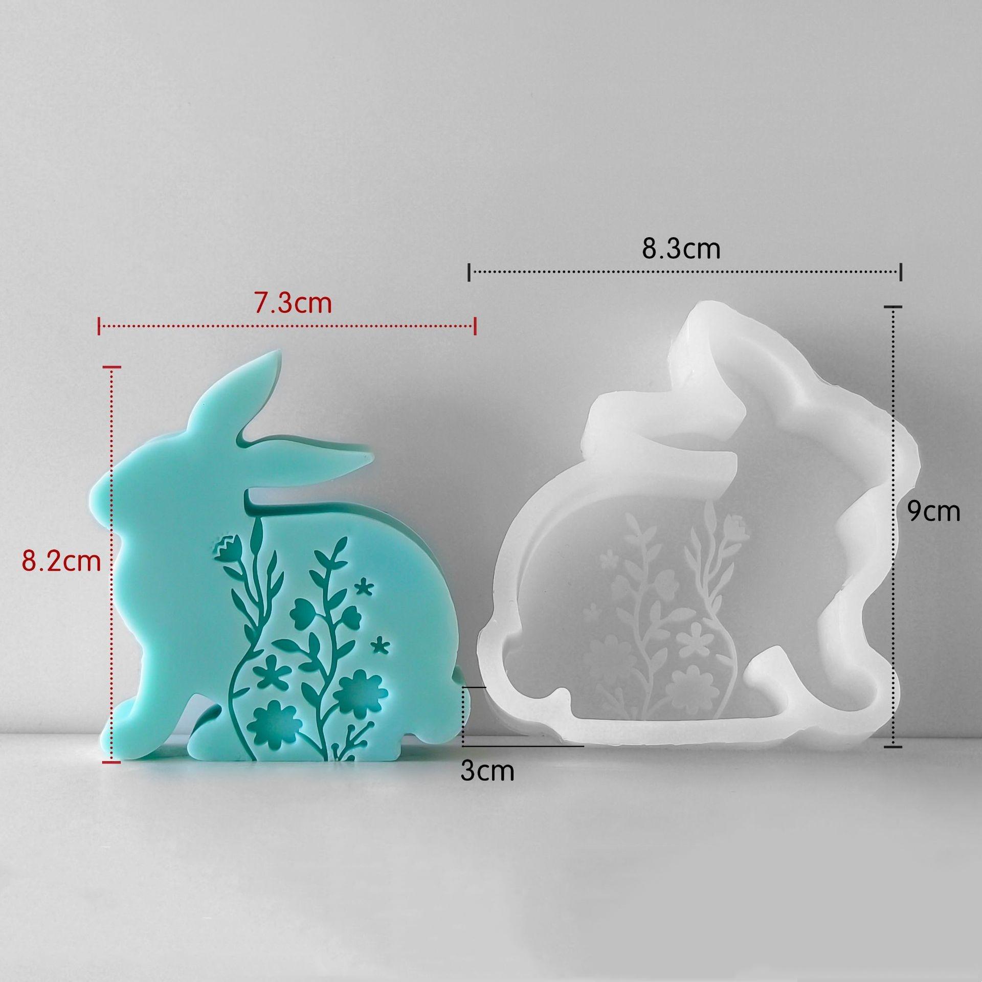 

Пасхальный плоский рельефный цветок кролик силиконовая форма для свечи 3D рельефная ромашка кролик мыло кристалл инструмент для изготовления животных шоколадный леденец