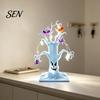 Halloween Centerpiece for Dining Table Lighted Spooky Dead Tree Tabletop Decor, Ghost Face Haunted Indoor Party Decorations with Pumpkin Spider
