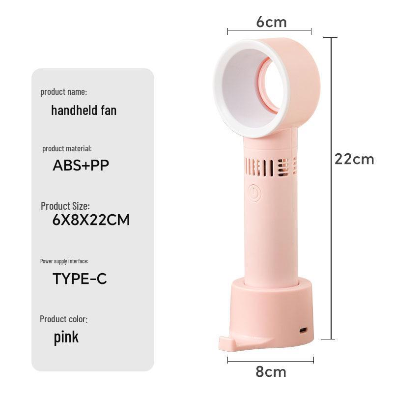 

Portable USB Bladeless Mini Fan: Rechargeable, Creative Korean Design, Handheld Cooling Solution 6*8*22 cm