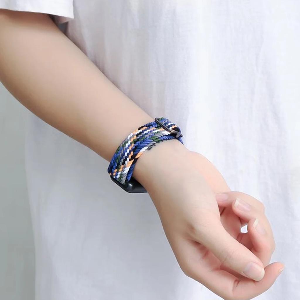 Elastic Nylon Solo Strap for Honor Band 9 Bracelet Women Men Loop Braided Wristband With Metal Clasp for Honor Band 10 Correa