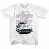 Ghostbusters Kids T Shirt I Ain't Afraid of No Ghost Ectomobile ECTO-1 Car White
