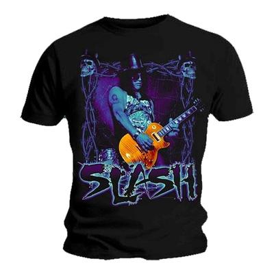 Slash Guns N Roses Razorwire Skulls Gitar Unisex Tişörtler