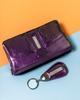 Women's Leather Wallet 76121-MFS-9290 Purple